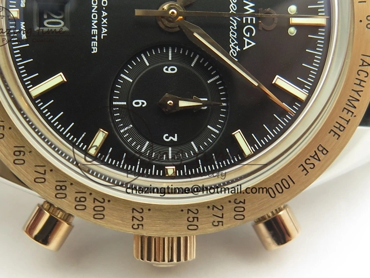 0518 Neat Speedmaster ’57 Co-Axial SS RG OMF 1:1 Best Edition Black Dial On Leather Strap A9300 (Free Leather Strap) 8067